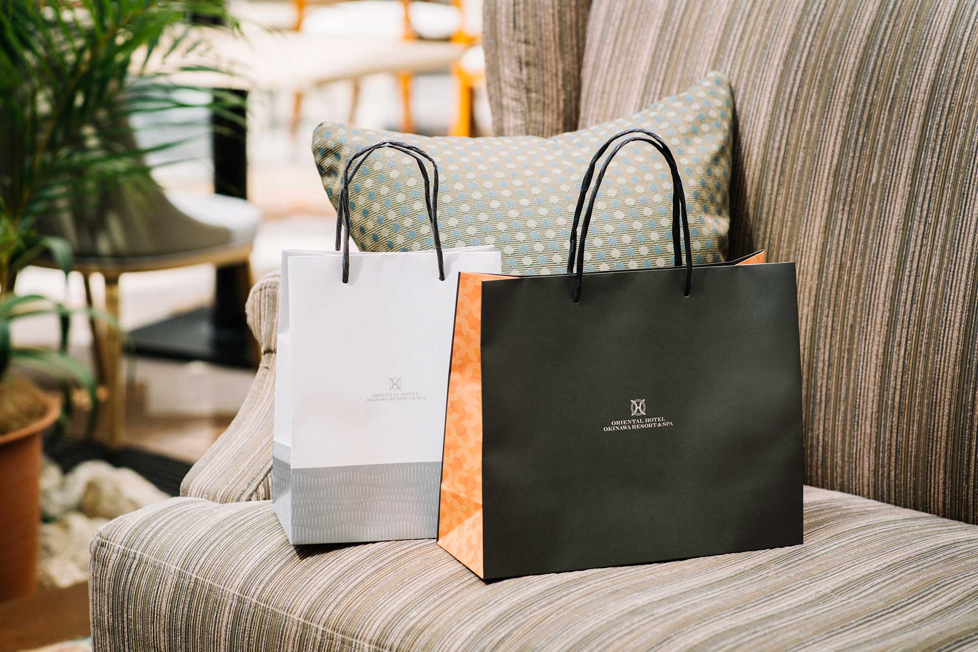 Hotel Gift Bags featuring the Sunset and Island Time Design Patterns